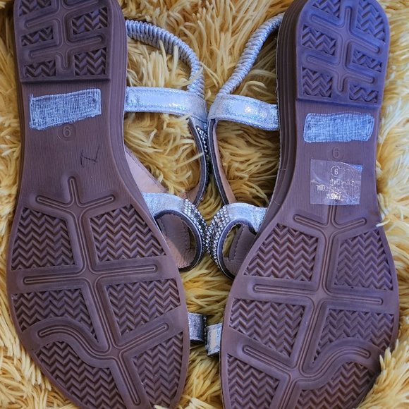 Sassy Silver Sandals - Picture 2 of 5